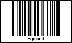 Der Voname Egmund als Barcode und QR-Code