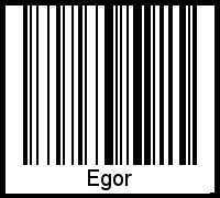 Egor als Barcode und QR-Code