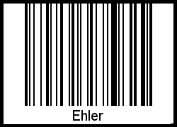 Barcode des Vornamen Ehler