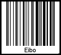 Der Voname Eibo als Barcode und QR-Code