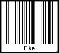 Barcode des Vornamen Eike