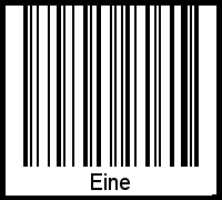 Der Voname Eine als Barcode und QR-Code