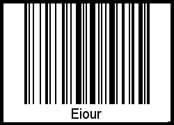 Eiour als Barcode und QR-Code