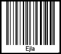 Barcode des Vornamen Ejla