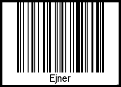 Barcode des Vornamen Ejner