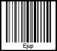Der Voname Ejup als Barcode und QR-Code