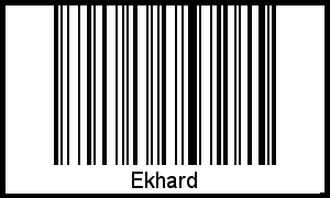 Ekhard als Barcode und QR-Code