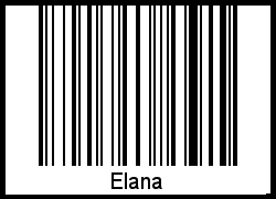 Elana als Barcode und QR-Code