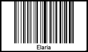 Der Voname Elaria als Barcode und QR-Code