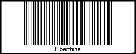 Der Voname Elberthine als Barcode und QR-Code