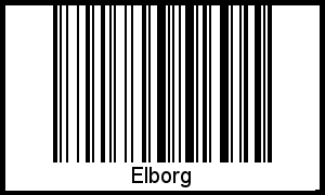 Interpretation von Elborg als Barcode