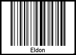 Der Voname Eldon als Barcode und QR-Code