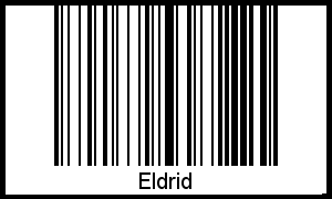 Barcode des Vornamen Eldrid