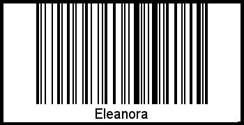Der Voname Eleanora als Barcode und QR-Code