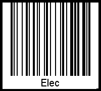 Barcode des Vornamen Elec