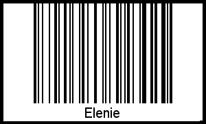 Der Voname Elenie als Barcode und QR-Code