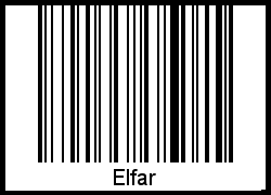 Barcode des Vornamen Elfar