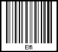 Barcode des Vornamen Elfi