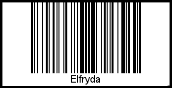Interpretation von Elfryda als Barcode