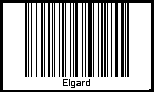 Barcode des Vornamen Elgard