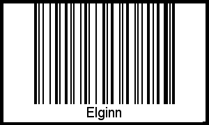 Der Voname Elginn als Barcode und QR-Code
