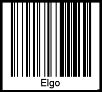 Barcode des Vornamen Elgo