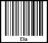 Der Voname Elia als Barcode und QR-Code