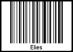 Der Voname Elies als Barcode und QR-Code