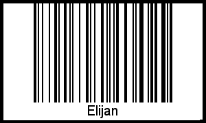 Der Voname Elijan als Barcode und QR-Code