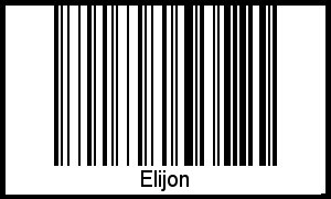 Interpretation von Elijon als Barcode