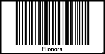 Barcode des Vornamen Elionora