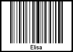 Der Voname Elisa als Barcode und QR-Code