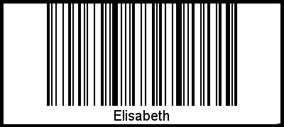 Der Voname Elisabeth als Barcode und QR-Code