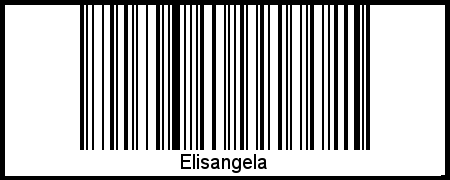 Barcode des Vornamen Elisangela