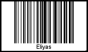Der Voname Eliyas als Barcode und QR-Code