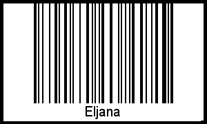 Eljana als Barcode und QR-Code