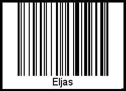 Barcode des Vornamen Eljas