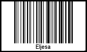 Der Voname Eljesa als Barcode und QR-Code