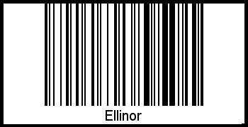 Der Voname Ellinor als Barcode und QR-Code