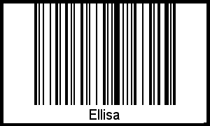 Der Voname Ellisa als Barcode und QR-Code