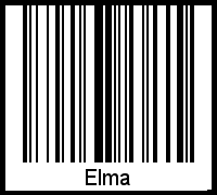 Barcode des Vornamen Elma