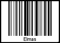 Der Voname Elmas als Barcode und QR-Code