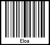 Eloa als Barcode und QR-Code