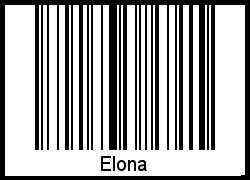 Interpretation von Elona als Barcode