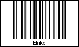 Der Voname Elrike als Barcode und QR-Code