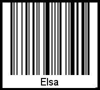 Barcode des Vornamen Elsa