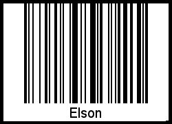 Barcode des Vornamen Elson