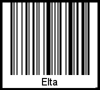 Der Voname Elta als Barcode und QR-Code