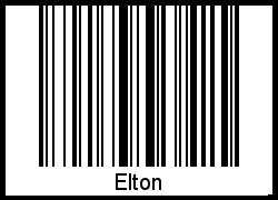 Barcode des Vornamen Elton