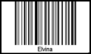 Elvina als Barcode und QR-Code